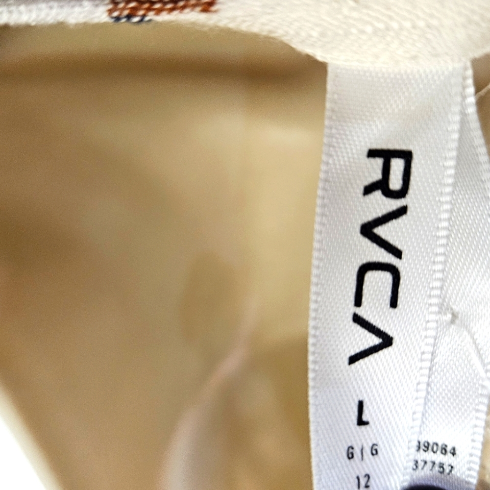 RVCA White MultiColor Striped Sleeveless Button-Down Arizona Dress,Large,NWT - Picture 16 of 16